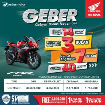 Mau Kredit Honda CBR150R? Ada Diskon Menarik Nih, Berikut Simulasinya